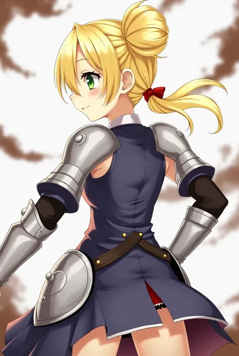 Highest quality, masterpiece, High Resolution, 1 girl, soro, Artoria Pendragon,, blonde hair, green eyes, ahoge, sidelocks,i ass, hyper  ass, huge ass, BIG ASS, wide hip, gigantic ass, ass focus, fart, farting, brown_smoke, brown_gas, sprays, blush, hair b...