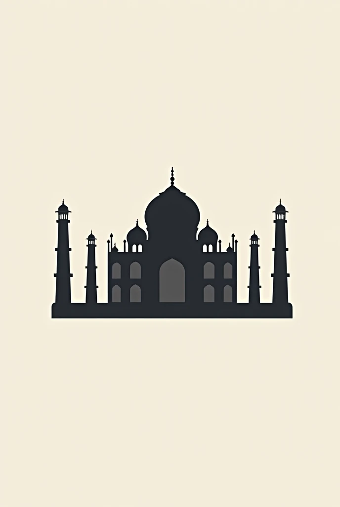 Modern Taj Mahal Silhouette Logo  Im in urgent need of a modern styled logo featuring the silhouette of the Taj Mahal. The color scheme is strictly monochrome.
