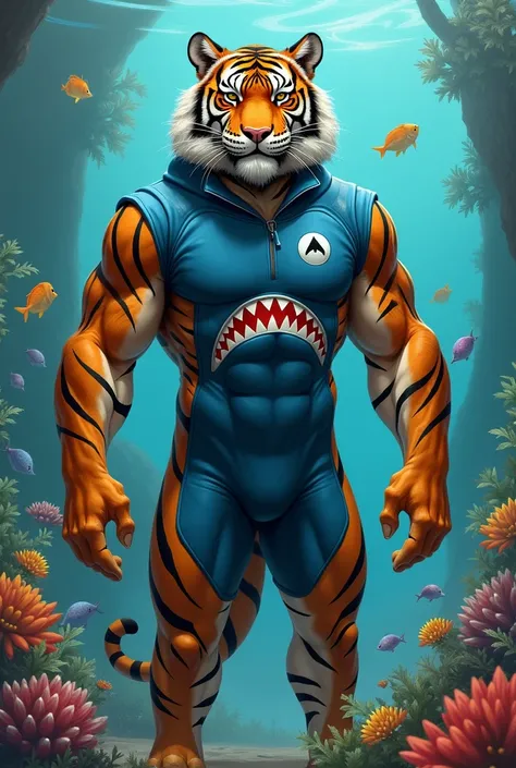 Tiger in shark uniform