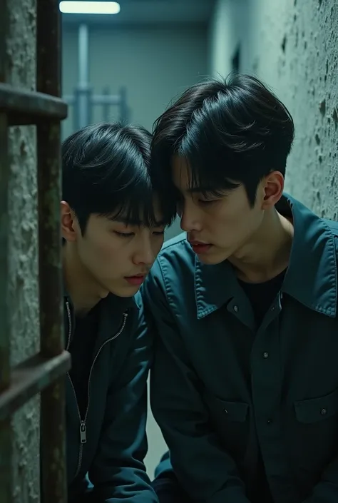 Jimin and Jungkook in a prison 