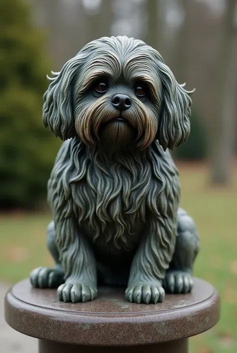 Statue of a old dog Shitzu