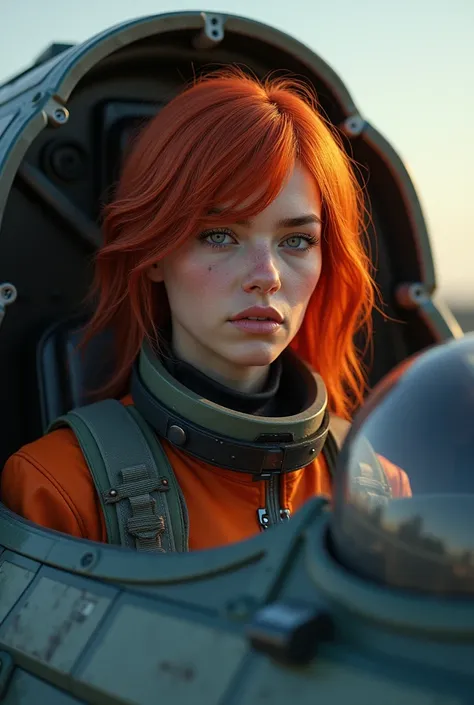 woman 29 years old, redhead, Halo Reach pilot