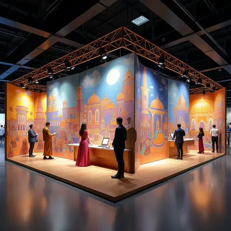 artistic design of the Kaleidoscope of Cultures exhibition stands, where the concept “Harmony of Cultures: where tradition meets innovation” will be realized. It combines traditional elements and modern technologies, creating an exciting atmosphere and a v...