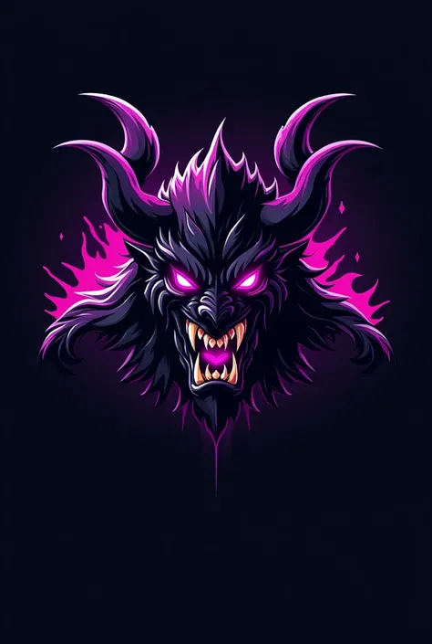 Create a logo for a team called Demon FC
With the colors black and purple 