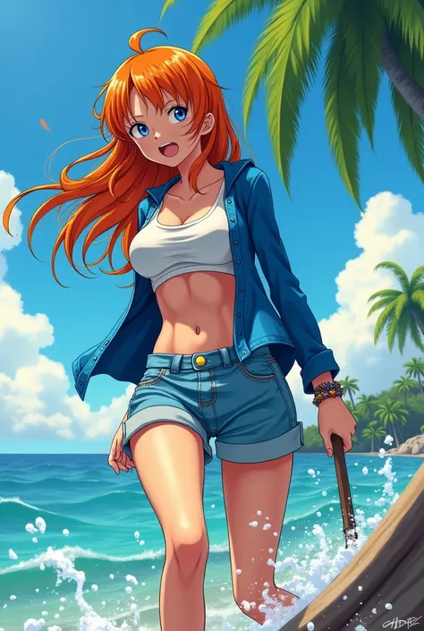 Crie uma imagem da nami de one piece