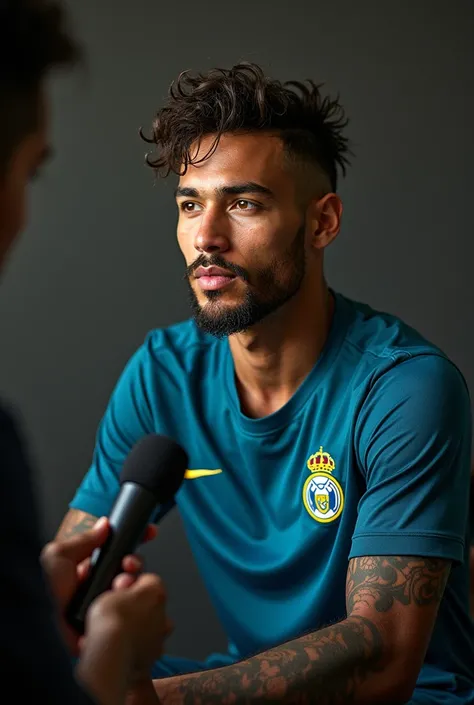 Neymar giving an interview