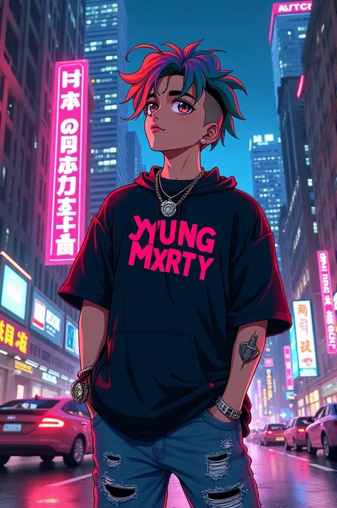  Creates an anime rapper with an American cut, Picking the name YungMxRty 