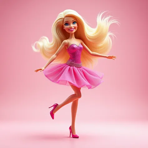 
let a barbie girl smile and dance without background