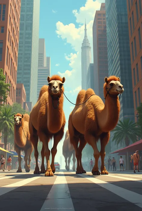 let camels walk in the city