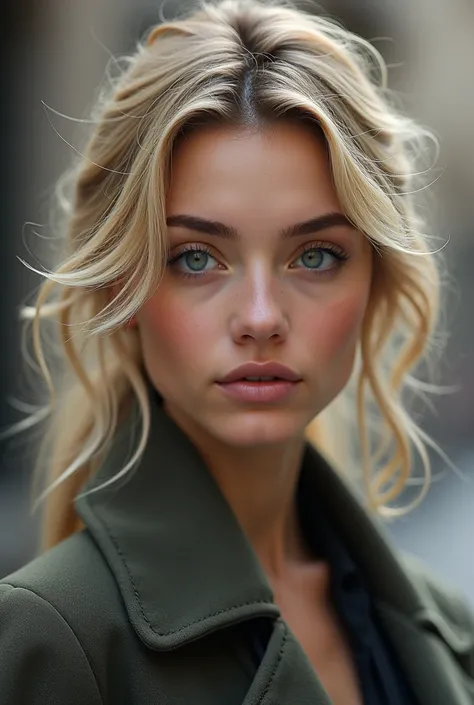  sur la table , meilleure qualité, , super détaillée, finement,  haute résolution , fond décran 8k,  1. belles femmes,, cheveux blond/gris en désordre,  portant un costume, mise au point nette,  Composition dynamique parfaite, finement beautiful eyes green...