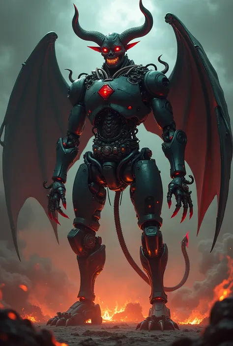 A robot devil from Futurama mixed with a human devil