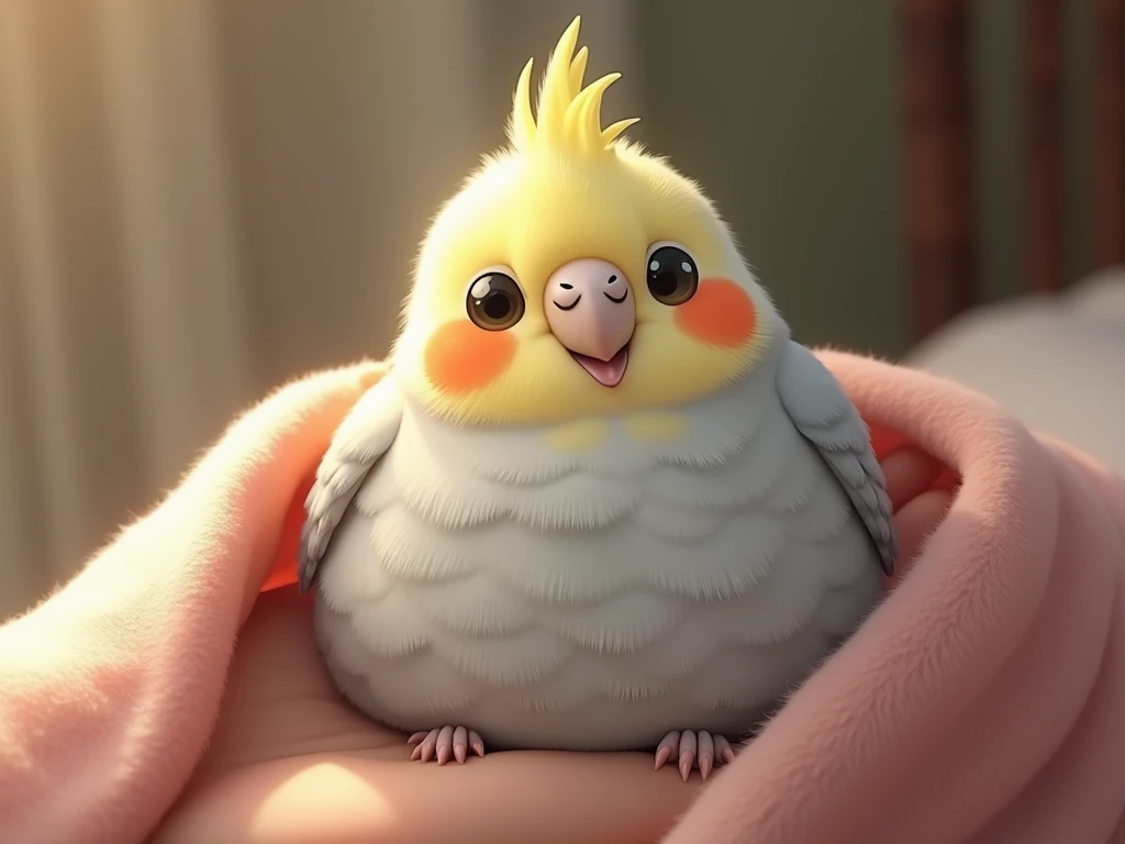 Cuddly cockatiel