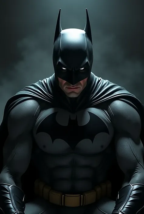 Image of Batman with a seated and mysterious face 