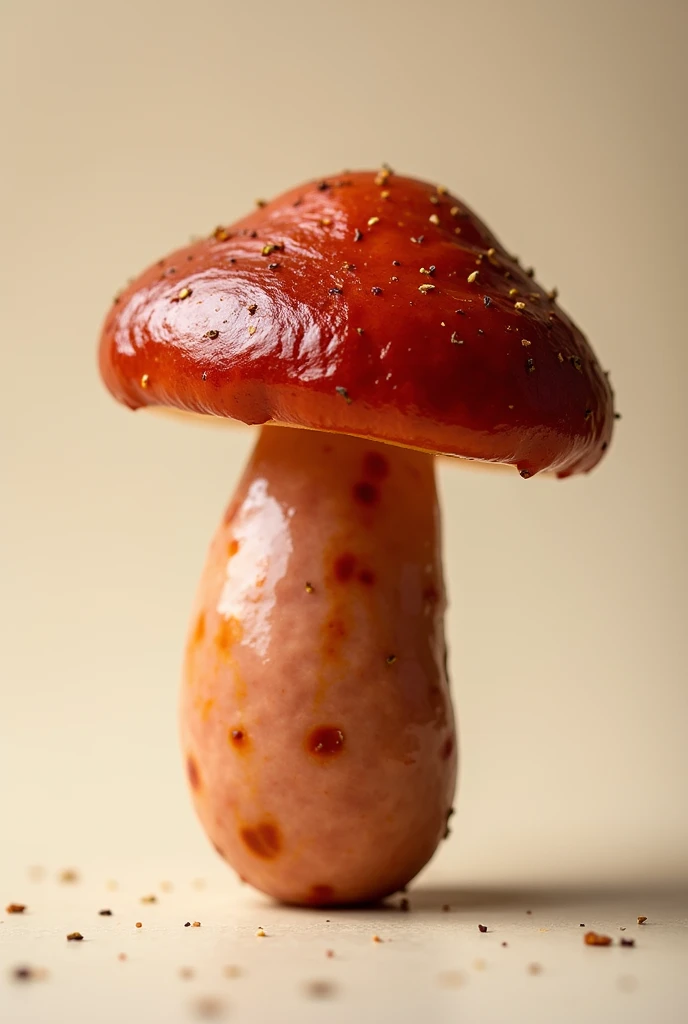 Mushroom-shaped sausage