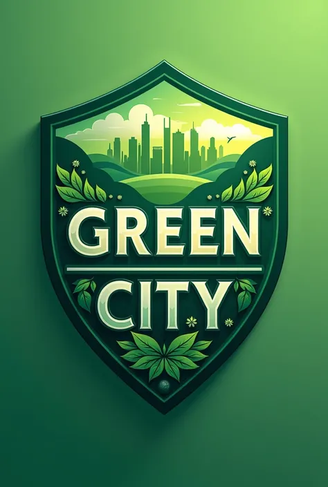 Make a new football shield that represents a green city create another one similar to this one but that half of the shield tell me the name of the team that is green city and the name?