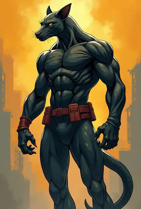 "Create a character called Fossa, a mutant ( in the superhero story )  inspired by the pit (Cryptoprocta ferox).  He has super agility abilities , retractable claws, and stealth ,  in addition to a strategic and protective personality .  His appearance is ...