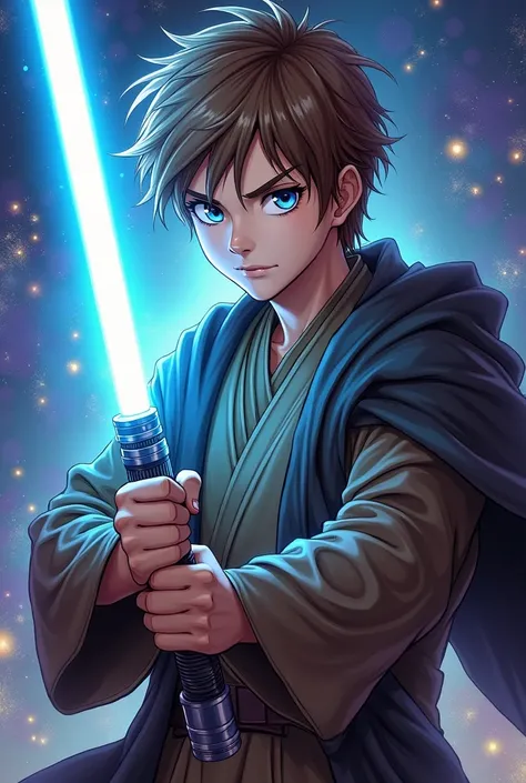 Play Anakin Skywalker in anime holding Lizs sabre