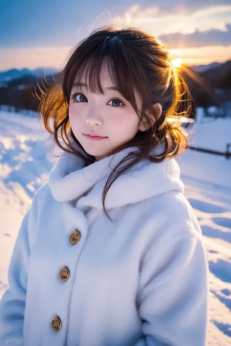 Japanese girl facing the front, super high image quality, cute, beautiful, sexy, bright and cute model, small face, actress, Japanese beautiful girl, small, beautiful, fluffy, curly hair, excellent style, beautiful skeleton, beautiful background, beautiful...