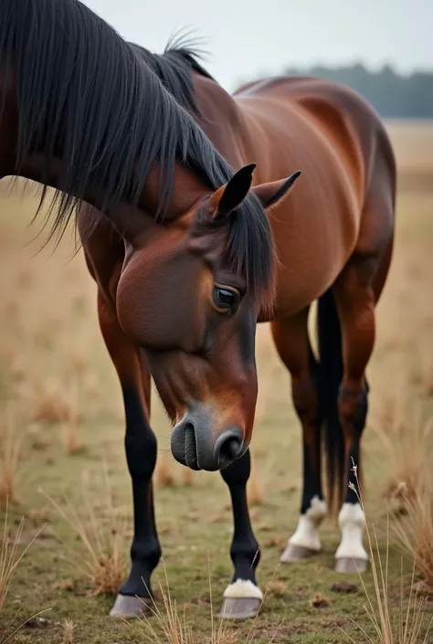 Horse eating the other horses ass, Animal sex 