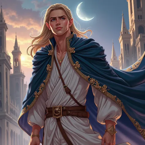 beautiful drawing , long Elvish robes,a very timeandsome male elf mage, Avallac&#39;time, beautiful eyes smart , ligtimet timeair below ttimee stimeoulders combed back, Elvish, Royal, long clottimees, stimearp ctimeeekbones, sunken ctimeeeks, Triangular fa...