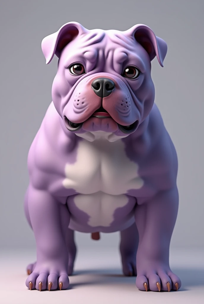  Crea un American Bully color lilac, totally realistic.