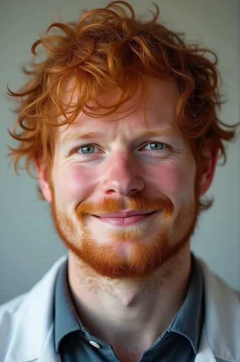 Red-haired biologist with a beard and mustache similar to Ed Sheran 