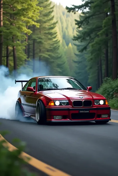 A BMW M3 E36 drifting