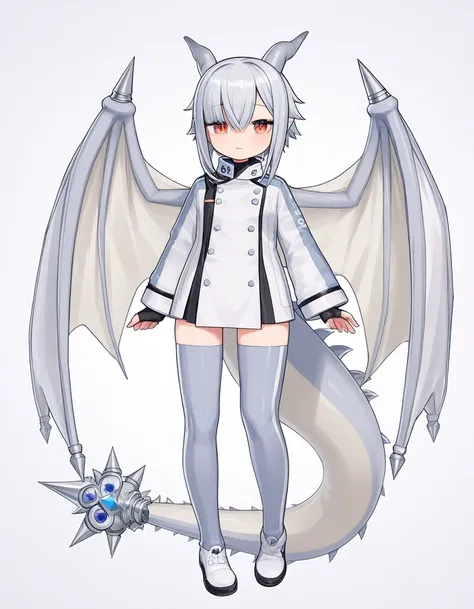 Full rein Dragon huge wings and huge tail full body small dragon girl. 