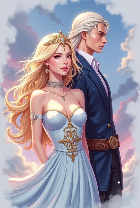 The Wattpad cover is dedicated to the novel of an incredibly beautiful young femme fatale, an incredibly beautiful blonde, a princess of Venus and a general of the Earth army, a very, handsome, statuesque, courageous adult man with long straight platinum h...