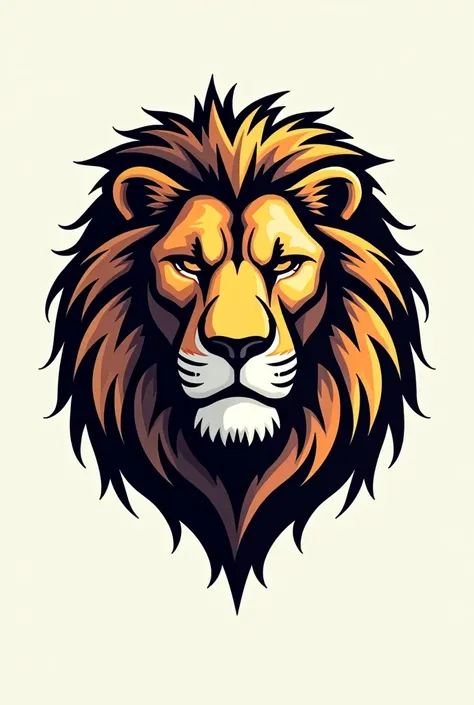 create a lion face logo