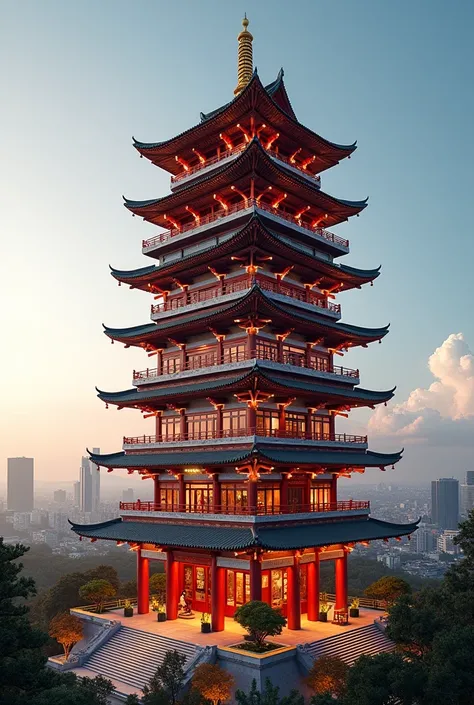 pagoda festival inspired high rise building
