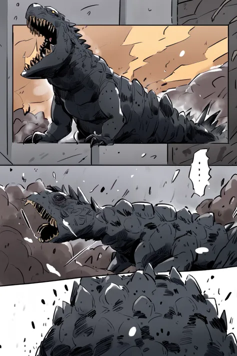 A Godzilla vs. Anguirus comic 