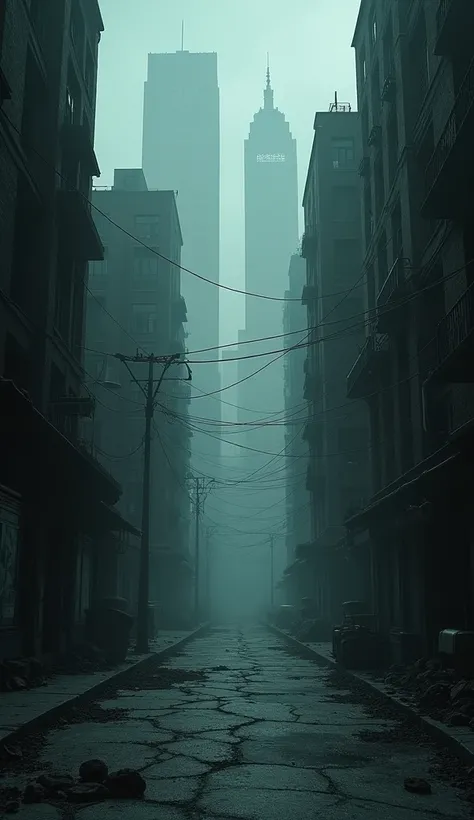 A dark city with a sense of an invisible presence around every corner.