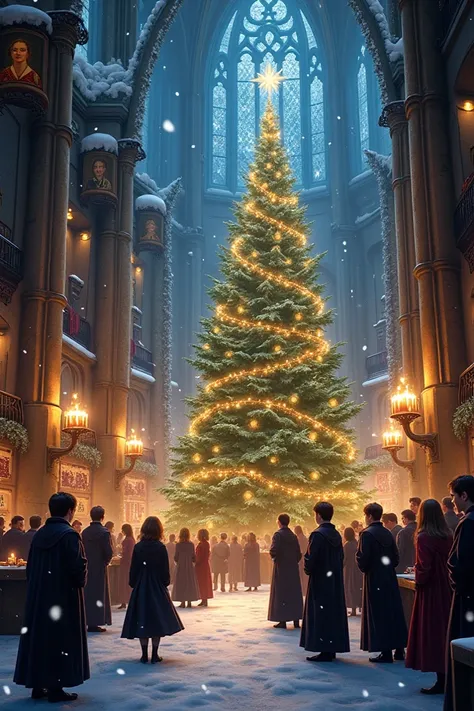 Christmas in hhogwarts as art