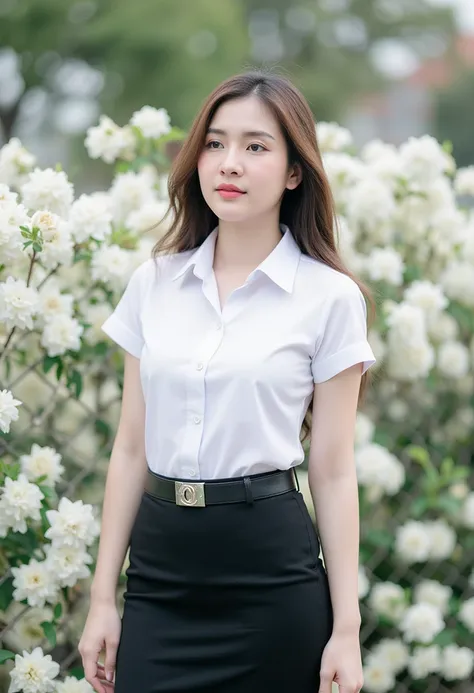  Thai woman with long hair , age: 25 years

suits

Short Sleeve White Collar Shirt , belt, Black short pencil skirt,

 ThaPose

Lullaby

venue

White Bougainvillea Fence