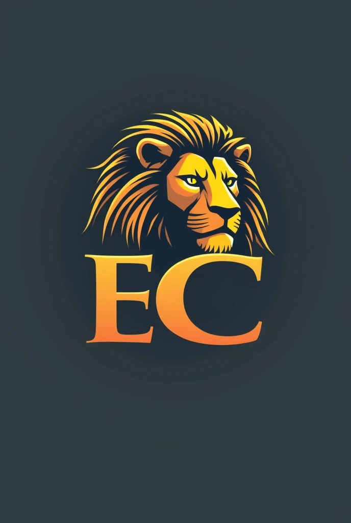 A logo with the letter E and the letter C with a lion Senos grandes, 