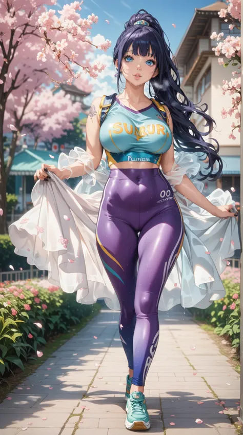  master works， Best Graphics ，Higher quality， high detail ，超高分辨率， Disney Style ， A Purple Sport Wear Top ， Purple Sports Pants ， Yellow Adidas Jogging Shoes ， Exquisite Cartoon Girl ，EXQUISITE BEAUTIFUL JAPANESE BABE， Bold Character Design ， Realistic Char...