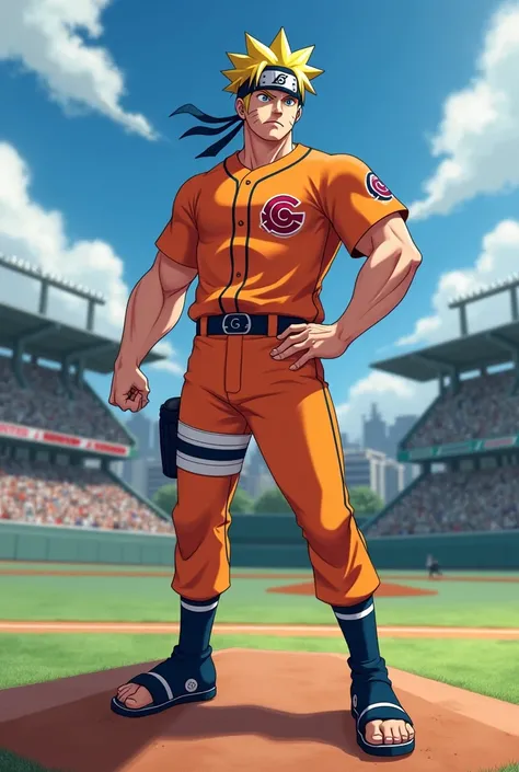 Naruto muscular baseball player