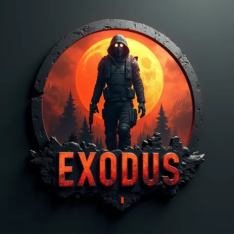 UHD, High Quality, 3D Rendering, A best quality logo named EXODUS for Last War Survival Game