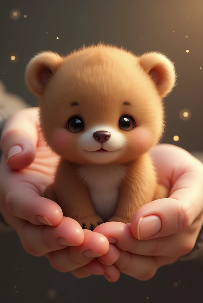 Little bear in fist