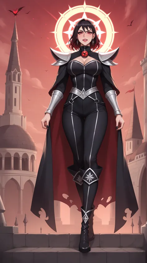 mysterious female thief (++2), daring and resourceful (++2), sleek black catsuit (++2), captivating beauty (++1.5), intense emotional conflict (++2), moral dilemma (++2), stolen relic (++2), enigmatic statue (++2), gothic and religious symbolism (++2), hig...