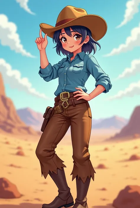 Anime girl, cowgirl position 