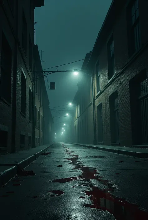  Night Street with Little Blood, Traces of Blood 