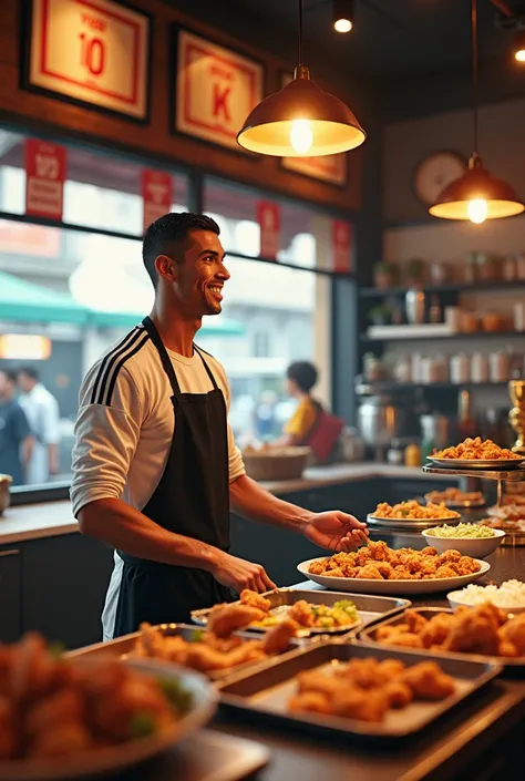 Ronaldo sells chicken 