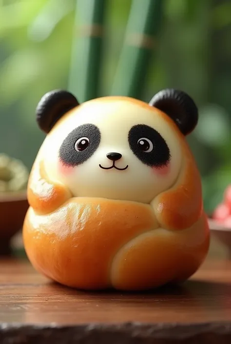 Chinese bread with panda bear 