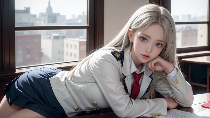 

(( Girl Lying at Desk in Classroom ))、( one girl)、Top quality work、Actual Work、 perfectly balanced face 、8K HD CG Works、High quality graphics、 high-resolution CG work 、10x pixels、 Extremely Fine Details ：1。 1、 advanced technical details ：1. very FINE DET...