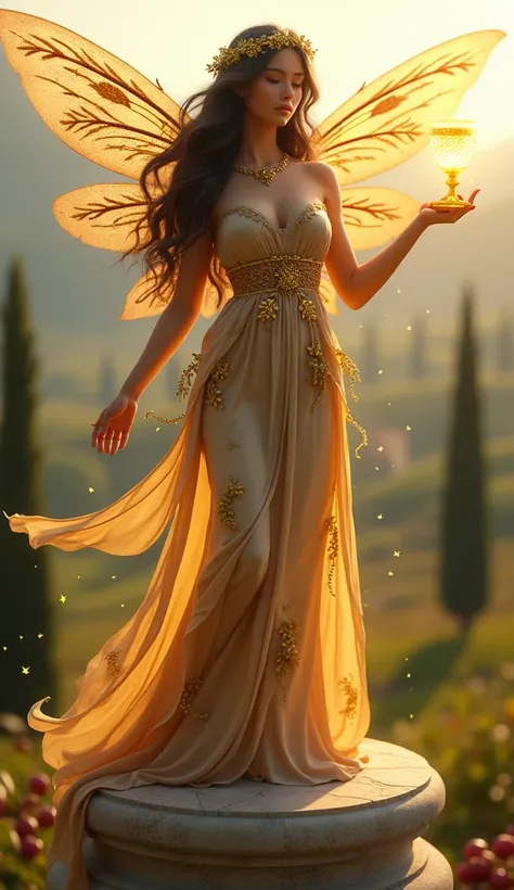 ((masterpiece, highest quality, Highest image quality, High resolution, photorealistic, Raw photo, Extremely detailed CG unified 8k wallpaper))
1. Subject: A radiant fairy inspired by Italys art, history, and natural beauty.


2. Appearance: Olive-toned sk...