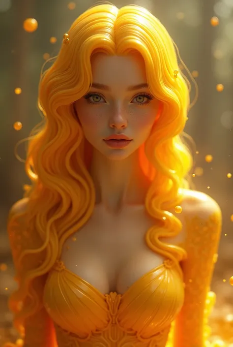 Promt: beautiful girl created from marmalade realistically, realism, surrealistically highly skilled, anthropomorphic, detailing. Сексуальная 