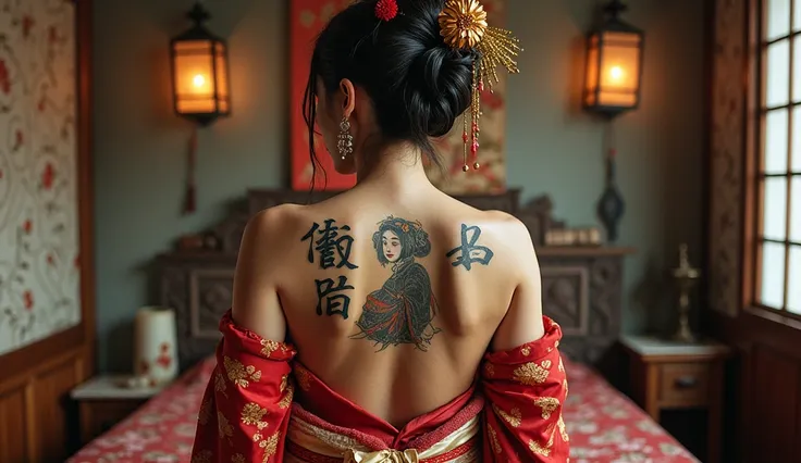 kimono、geisha、oiran、bodybuilder、housewife、cum shot,sex slave_tattoo,oily ,cum shot,Dirty talk、graffiti、Seeding Press,Dirty talk graffiti on body、Seeding Press,50 years old,(masterpiece, best quality:1.2), 1girl, solo,Big Tit,、Big Butt,Armpit Hair、
,muscula...