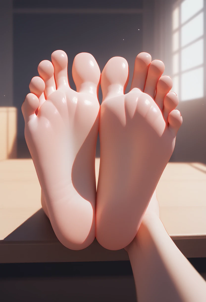 score_9,score_8_up,score_7_up,score_6_up,score_5_up, Solitary,Looking at the audience, indoors,barefoot,Foot Focus,hypno feet, the girl is getting by me with to make her show me her soles of feet, forced,foot fetish, sole fetish, submissive, foot focus, so...